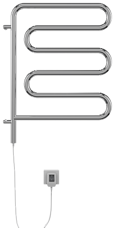 Электро 25 Ш-обр 450х570 поворотный Полотенцесушитель  TERMINUS Хабаровск - фото 2