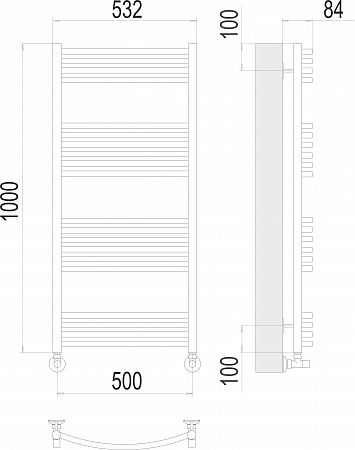 Классик П20 500х1000 Полотенцесушитель  TERMINUS Хабаровск - фото 3