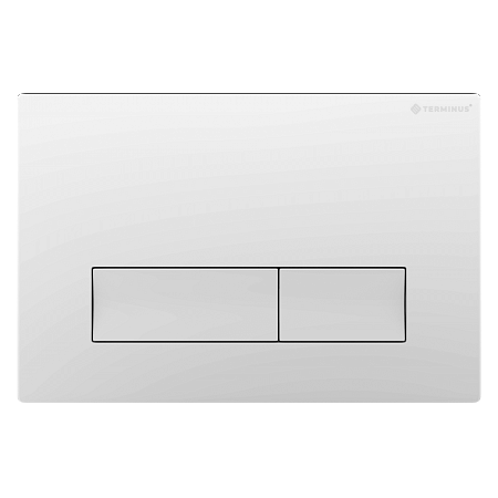 Клавиша смыва для инсталляции Terminus Classic кнопка прямоугольник цвет белый Хабаровск - фото 1