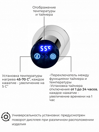 Рондо П2 350х760 электро Полотенцесушитель TERMINUS Нержавеющая сталь Хабаровск - фото 5